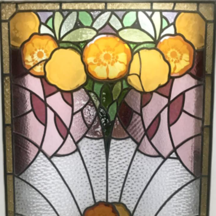 VITRAL ORIGINAL CASA MODERNISTA Flores